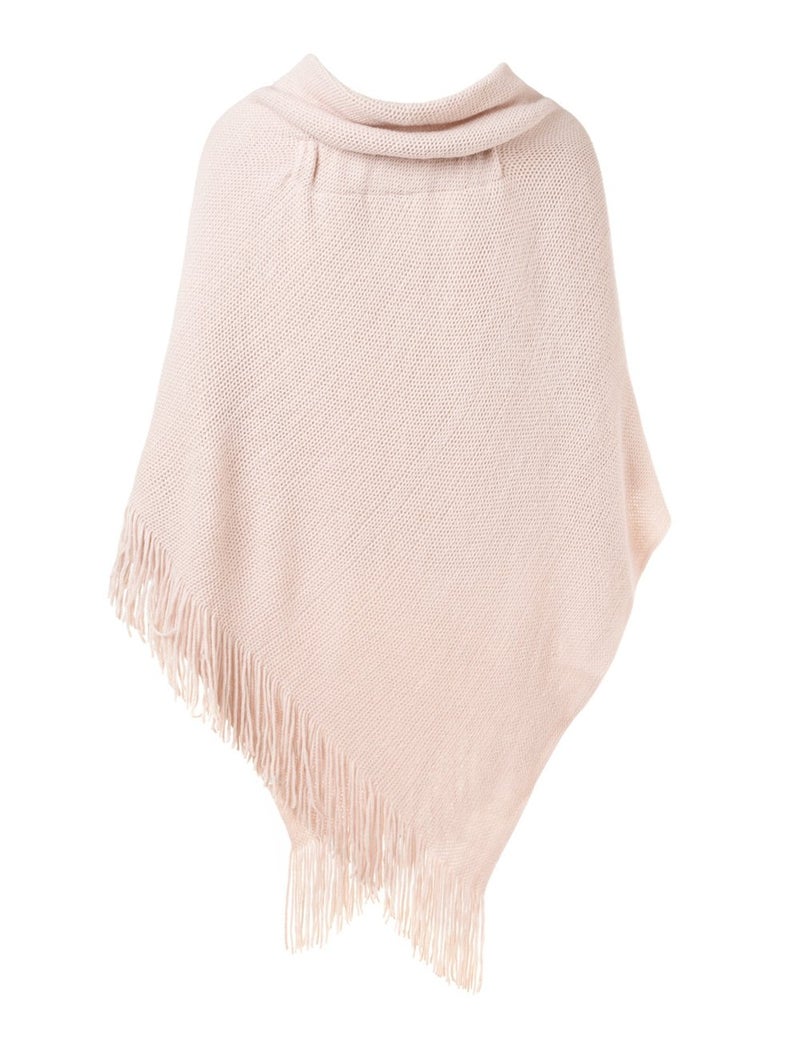 Ferand Shawl Wraps for Women â€“ Toggle Closure, Elegant Fringe Shawl for Travel, Work, or Casual Outfits, Perfect for Fall Layering, Pink - Image 2
